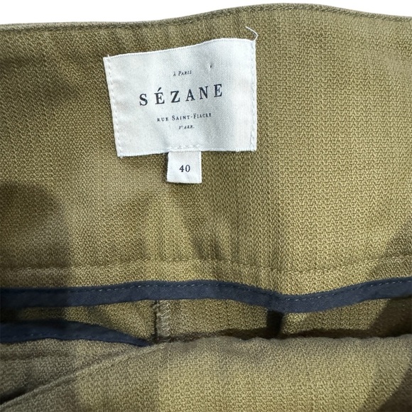 Sezane Khaki Women's Trousers - Picture 10 of 10